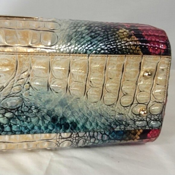 BRAHMIN KOMODO OMBRE SMALL FINLEY SHOULDER BAG/PURSE W/CROSSBODY STRAP/DUSTBAG - Picture 7 of 12